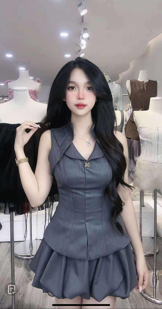 Set áo peplum phối cv bí (H27)