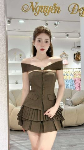 Set áo cúp choàng phối cv dập li (J52)