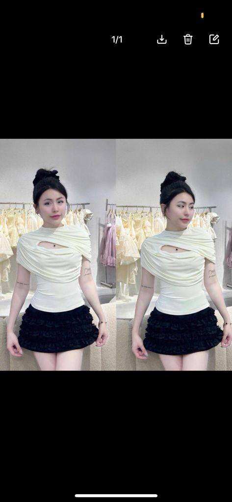 Áo ladong from ôm nhún vai (G43)