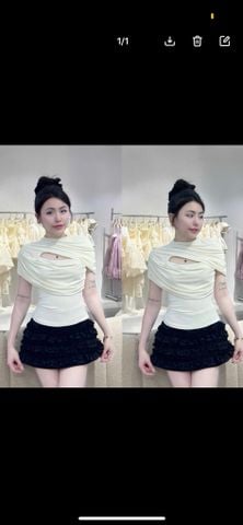 Áo ladong from ôm nhún vai (G43)