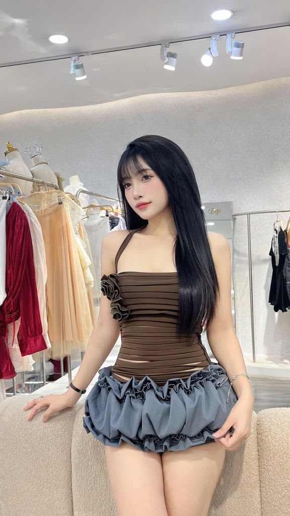 Áo dây yếm kiểu dây hở (f36)