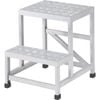 TRUSCO Việt Nam | TRUSCO Aluminum Welded One-Piece Workbench, Two-Tier Checker Plate Type (Finished Product), W600 x D600 x H500 Aluminum Work Platform MW2562603