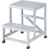 TRUSCO Việt Nam | TRUSCO Aluminum Welded One-Piece Workbench, Two-Tier Checker Plate Type (Finished Product), W500 x D600 x H500 Aluminum Work Platform MW2562608