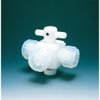 FLON Việt Nam | Flon Chemical Fluororesin (PTFE) Three-Way Valve, 12mm Connection PTFE 3-Way Connecting Valve MW3915441