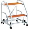 TRUSCO Việt Nam | TRUSCO Aluminum Work Platform with Magnetic Casters, 0.6m Height, 2 Steps Alumium Mobile Work Platform MW8366922