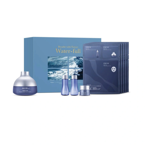 Bộ Kem Dưỡng Cấp Nước Chuyên Sâu Su:m37 Water-full Marine Relief Gel Cream Special Set Nội Địa