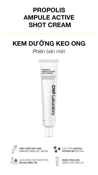 Kem Dưỡng Keo Ong Tái Tạo Phục Hồi Da CNP Laboratory Propolis Ampule Active Shot Cream