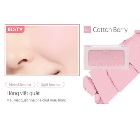 Phấn Má Hồng Code Glokolor Mood Touch Blusher 3.5g