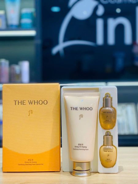 Set Sữa Rửa Mặt Dưỡng Ẩm Whoo Gongjinhyang Clarifying Cleansing Foam Special Set