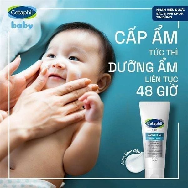 Kem làm dịu và phục hồi dành cho da khô, ngứa Cetaphil Pro AD Derma Repair Cream 226g