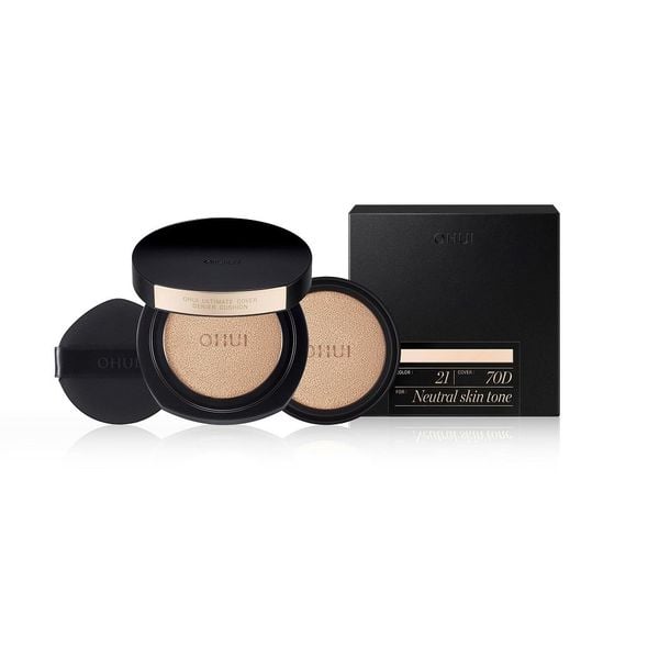 Phấn Nước Chuyên Kiềm Dầu Che Phủ Cao Mỏng Nhẹ OHUI Ultimate Cover Denier Cushion 13gx2