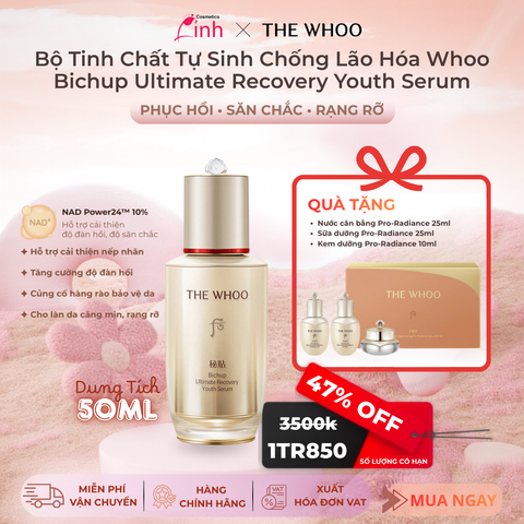 [MỚI] Set Tinh Chất Tự Sinh Chống Lão Hóa Whoo Bichup Ultimate Recovery Youth Serum Special Set