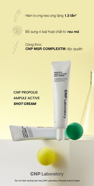 Kem Dưỡng Keo Ong Tái Tạo Phục Hồi Da CNP Laboratory Propolis Ampule Active Shot Cream