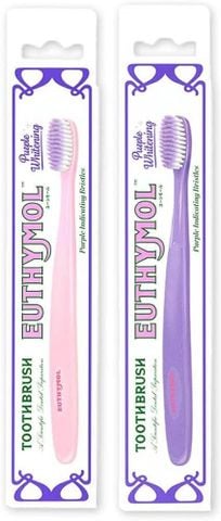 Bàn Chải Đánh Răng Công Nghệ Khử Sắc Vàng Và Sợi Lông Siêu Đàn Hồi Euthymol Whitening Purple Corrector