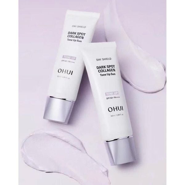 Bộ Kem Chống Nắng Nâng Tone, Bổ Sung Collagen, Cải Thiện Đốm Nâu Ohui DS Dark Spot Collagen Tone up Sun SPF50+/PA++++ Set