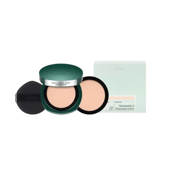 Phấn Nền Dạng Nén Hỗ Trợ Sáng Da Mờ Thâm Nám OHUI Ultimate Cover Denier Pact SPF50