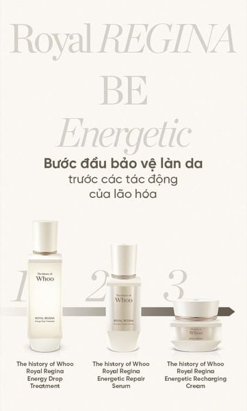 Bộ Kem Dưỡng và Tinh Chất Chống Lão Hóa Sớm Whoo Royal Regina 2PCS Set