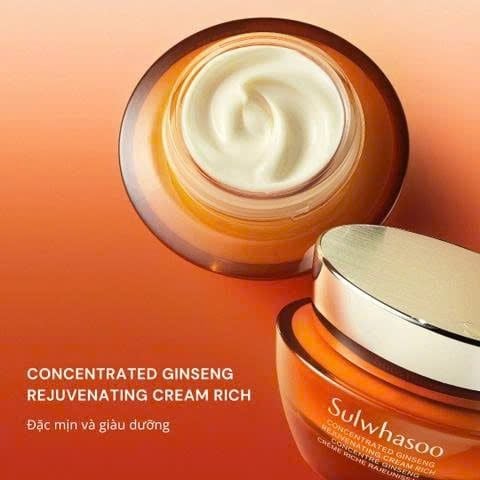 [Phiên bản giàu dưỡng] Bộ Kem Dưỡng Chống Lão Hóa Nhân Sâm Sulwhasoo Concentrated Ginseng Rejuvenating Perfecting Rich