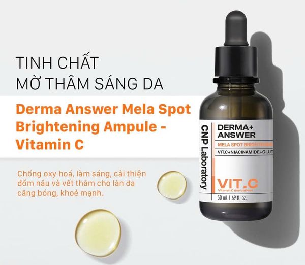 Tinh Chất Dưỡng Sáng Da Vitamin C CNP Derma Answer Mela Spot Brightening Ampule 50ml