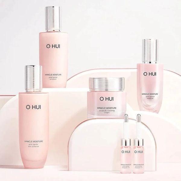 Sữa Dưỡng Ohui Hồng Miracle Moisture Pink Barrier Emulsion 130ml Tách Set ( Không Hộp)