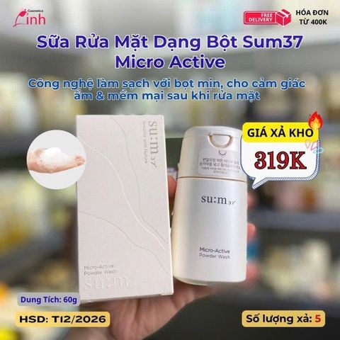Sữa Rửa Mặt Dạng Bột Sum37 Micro Active Powder Wash 60g