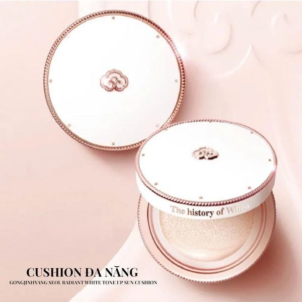 Kem Chống Nắng Dưỡng Trắng Dạng Cushion Whoo Gongjinhyang Seol Radiant White Tone Up Sun Cushion 3 lõi