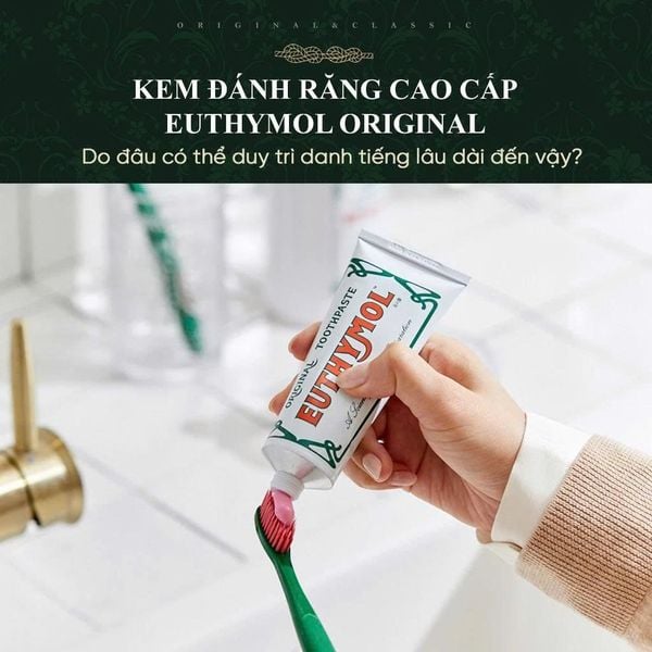 Kem Đánh Răng Chăm Sóc Hơi Thở Có Mùi Không Chứa Fluoride Hương Bạc Hà Euthymol Orginal