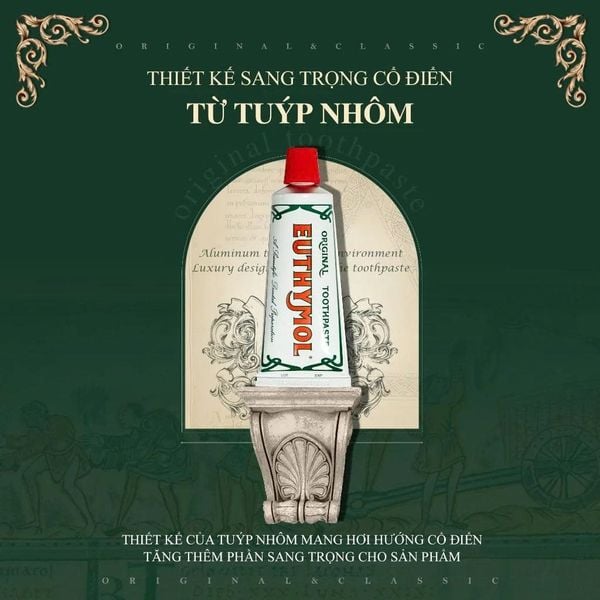 Kem Đánh Răng Chăm Sóc Hơi Thở Có Mùi Không Chứa Fluoride Hương Bạc Hà Euthymol Orginal