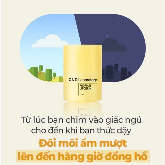 Son Dưỡng Môi Keo Ong Cấp Khóa Ẩm 12h CNP Propolis Lipcerin 15ml