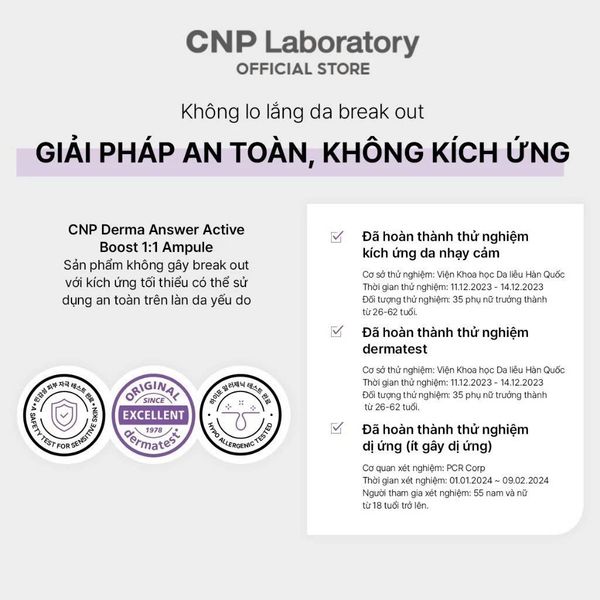 Tinh Chất PDRN Căng Bóng Sáng Da Hỗ Trợ Tái Sinh CNP Derma Answer Active Boost Ampule