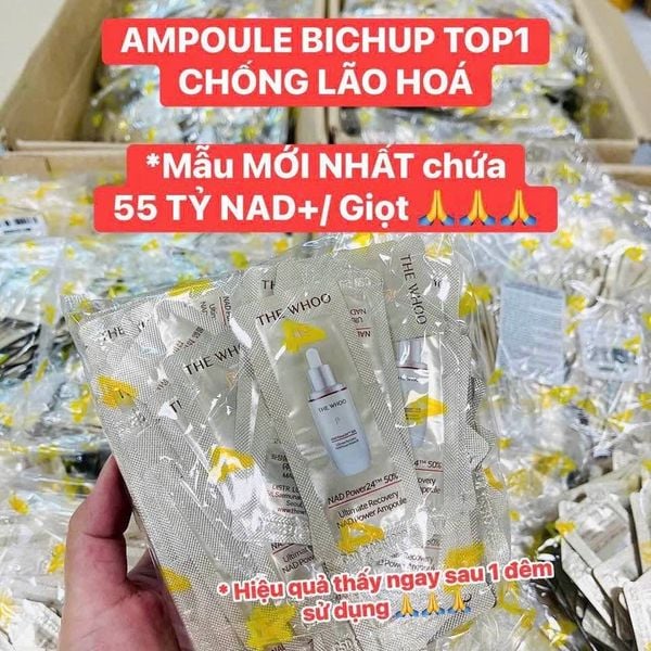 Sample Gói Tinh Chất Tăng Cường Hỗ Trợ Ngừa Lão Hóa Chuyên Sâu The Whoo Bichup Ultimate Recovery NAD Power Ampoule 50%
