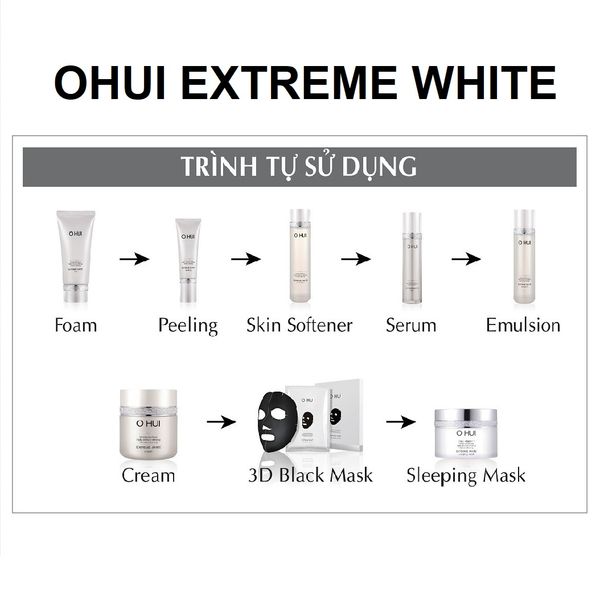Mặt Nạ Ngủ Dưỡng Trắng Da Ban Đêm Ohui Extreme White Sleeping Mask 100ml