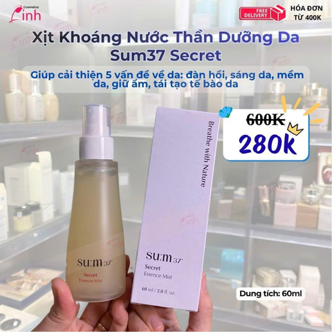 Xịt Khoáng Dưỡng Da SUM37 Secret Mist 60ml