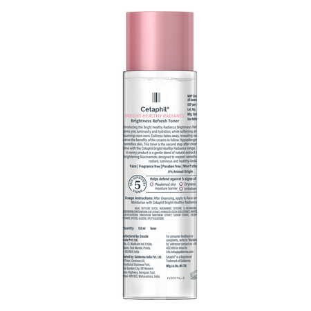 Nước cân bằng làm sáng cho da nhạy cảm Cetaphil Bright Healthy Radiance Refresh Toner 150ML