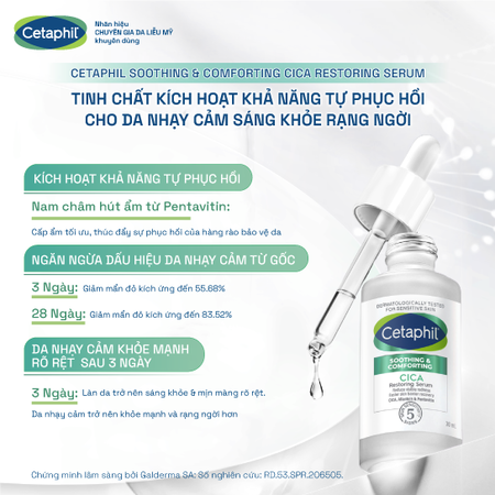Tinh chất làm dịu và phục hồi chuyên sâu Cetaphil Soothing and Comforting Cica Restoring Serum 30ml