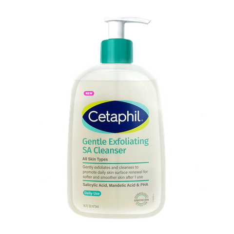 Gel rửa mặt sạch sâu dầu nhờn & tẩy tế bào chết dịu nhẹ Cetaphil Gentle Exfoliating SA Cleanser