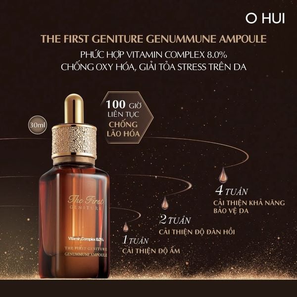 Set Tinh Chất Vitamin C Dưỡng Sáng Da Ohui The First Geniture Genummune Ampoule Special Set