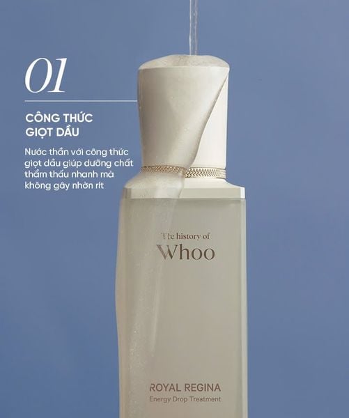 Nước Thần Phục Hồi Năng Lượng Làn Da Whoo Royal Regina Energy Drop Treatment Mini 20ml
