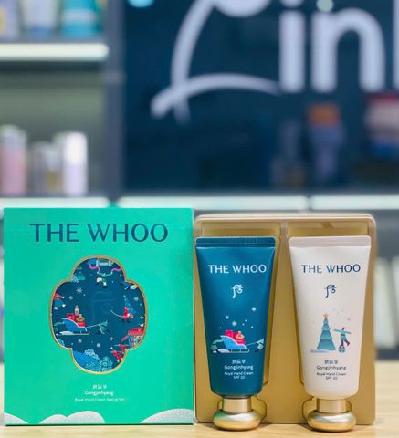 Kem Dưỡng Da Tay Whoo Royal Hand Cream SPF10 set