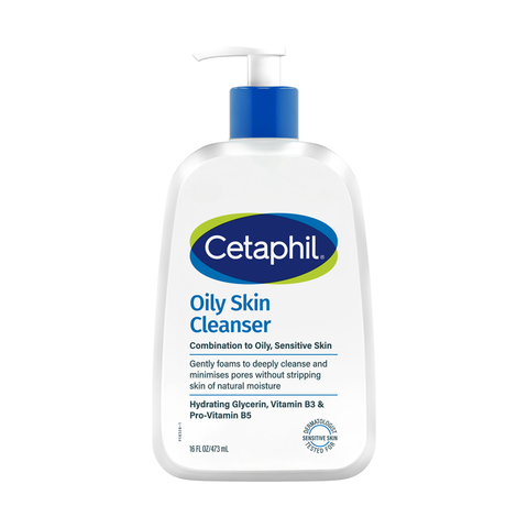Sữa rửa mặt sạch sâu dịu lành cho da dầu, da hỗn hợp thiên dầu nhạy cảm Cetaphil Oily Skin Cleanser
