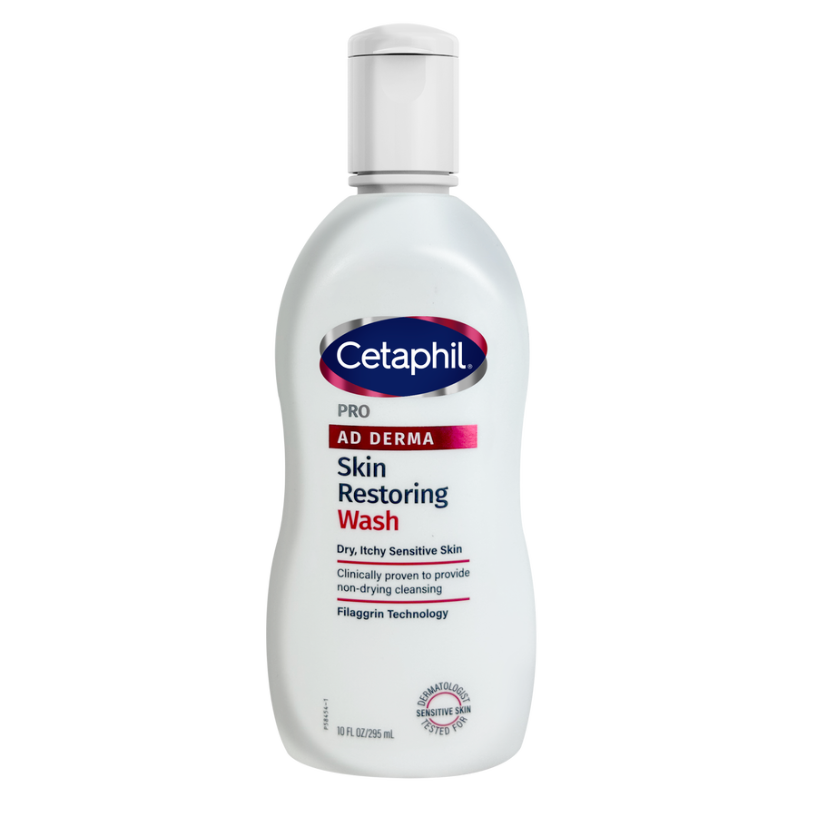 Sữa tắm dưỡng ẩm dịu lành Cetaphil Pro AD Derma Skin Restoring Wash 295ml