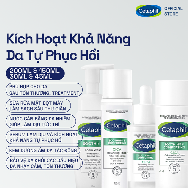 Tinh chất làm dịu và phục hồi chuyên sâu Cetaphil Soothing and Comforting Cica Restoring Serum 30ml