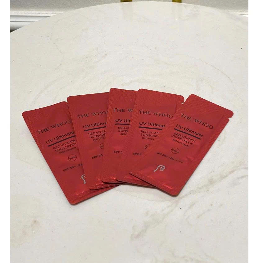 Gói Tinh Chất Chống Nắng Chống Lão Hóa Làm Dịu Da The Whoo UV Ultimate Red Vitamin Suncreen SPF 50+/PA++++ 1ml