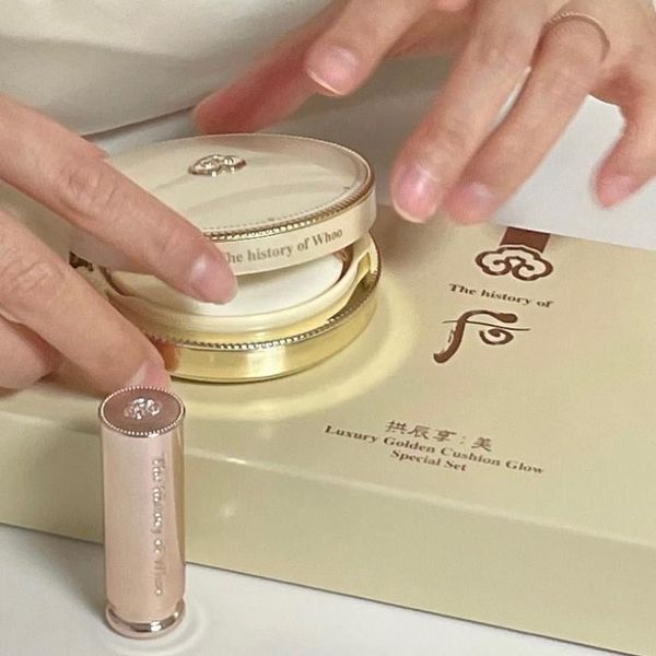 Phấn Nước Trang Điểm Ngăn Lão Hóa Whoo Gongjinhyang Mi Luxury Golden Cushion Glow Nội Địa