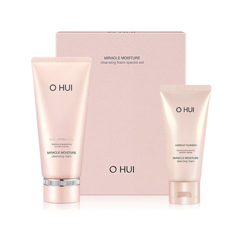 Set Sữa Rửa Mặt Dưỡng Ẩm Ohui Miracle Moisture Cleansing Foam 200ml + 100ml