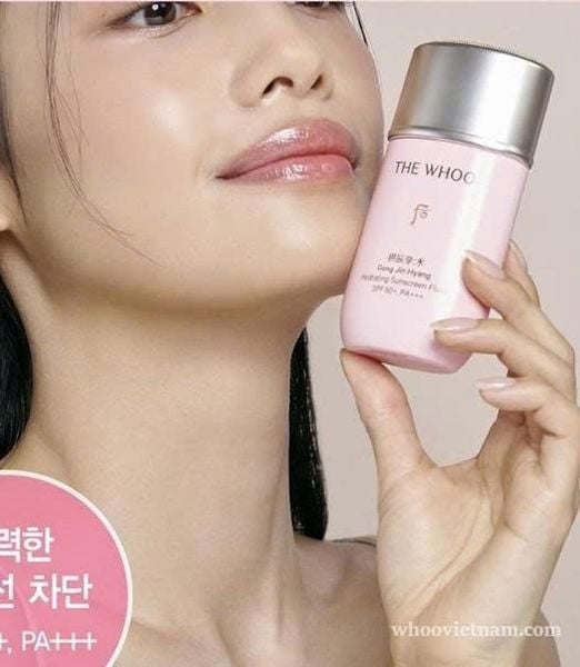 Kem Chống Nắng Dạng Sữa The Whoo Hồng Gongjinhyang Hydrating Sunscreen Fluid 60ml