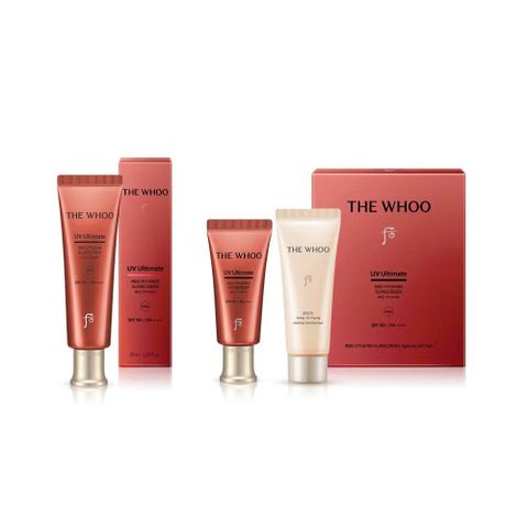Bộ Tinh Chất Chống Nắng Chống Lão Hóa Làm Dịu Da The Whoo UV Ultimate Red Vitamin Suncreen SPF 50+/PA++++ 50ml Special Set