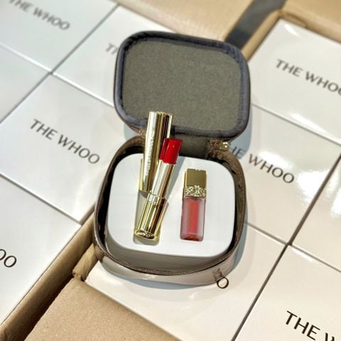 Bộ Son Dưỡng Whoo Glow Lip Balm Màu Wine Red