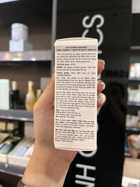Tinh Chất Da Hồng Hào Sáng Mịn CNP Derma Answer Pink Toning Deep Shot