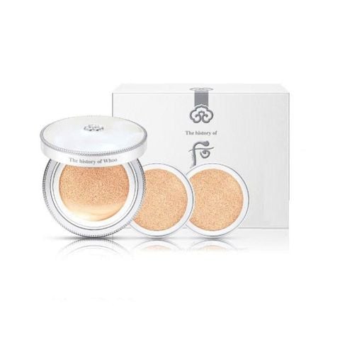 Set Phấn Nước Dưỡng Trắng Whoo Gongjinhyang Seol Radiant White Moisture Cushion SPF50+/PA++++